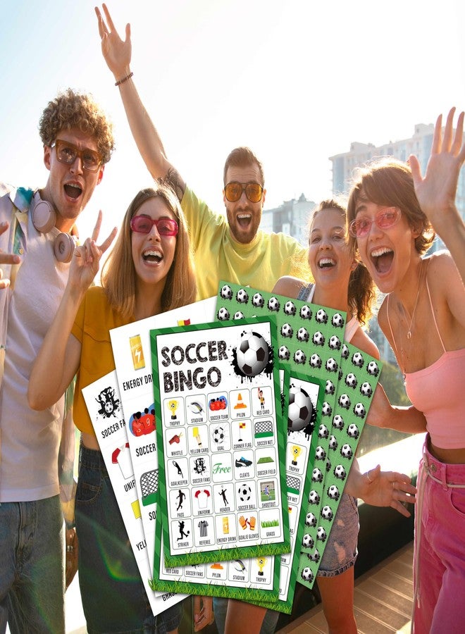 OZTEMETY Soccer Bingo Card Game, Soccer Bingo Game for Adults, Sports Party Supplies, Favors, Soccer Party Decorations, Gift - 24 Players Bingo Game, C05 - Image 4